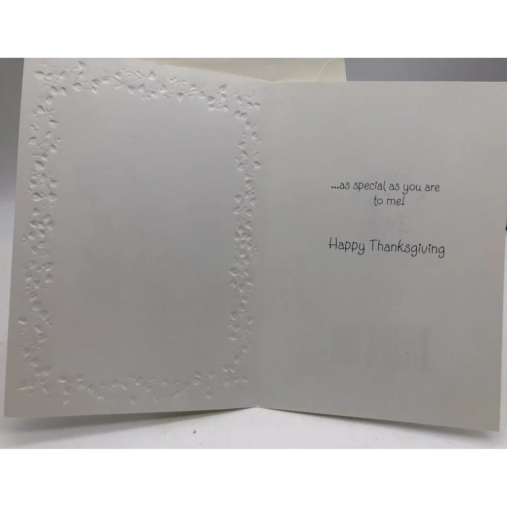 NOS 1997 Hallmark Precious Moments Boy Thanksgiving Greeting Card, Envelope